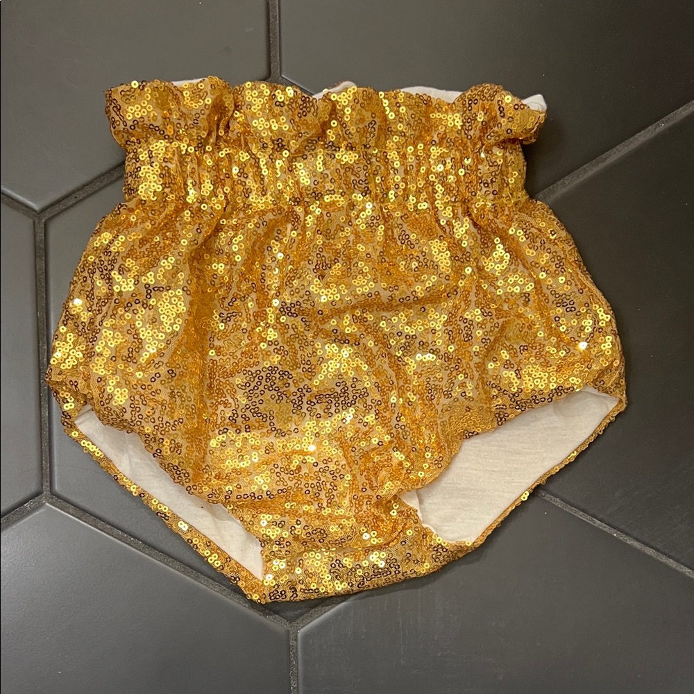 Gold Sequin Kids Bloomers